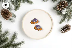Cute Raccoon Stud Earrings | Autumn Earrings SVG Product Image 2