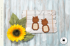 Layered Pineapple Laser Cut Earrings | 3d Summer Earrings Product Image 2