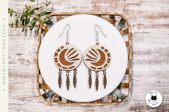 Layered Dreamcatcher Earrings SVG | Boho Earrings Laser Cut Product Image 2