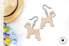 Schnauzer Dog Earrings Laser Cut File | Dog Laser File Product Image 2