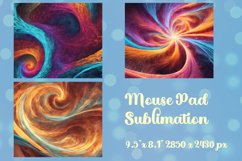 Colorful fractal Mouse pad Sublimation Product Image 2
