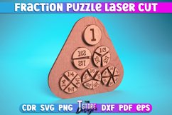 Fraction Puzzle Laser Cut | Puzzle Game Laser Cut | CNC File Product Image 1