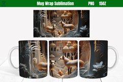 3D fox Mug Wrap Sublimation | 15 OZ Product Image 1