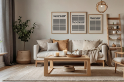Mockup photo frames in modern living room Product Image 1