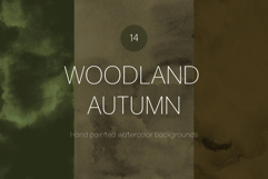 Woodland autumn - watercolor backgrounds pack Product Image 1