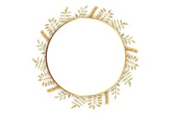 Beautiful watercolor frame with leaves Product Image 1