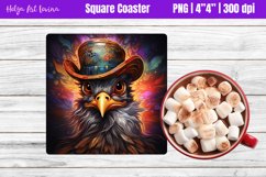 Square Coaster Sublimation | Funny Chicken Product Image 1