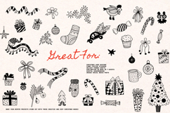 Whimsical Christmas hand drawn cliparts set Product Image 3