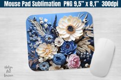 Mouse Pad Sublimation | 3D flowers Product Image 1