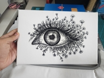 Floral Eye Blackwork Product Image 4