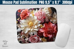 Mouse Pad Sublimation | 3D flowers Product Image 1