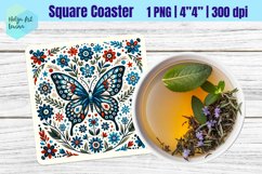 Square Coasters Sublimation | butterfly png Product Image 1