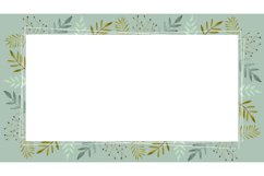 Beautiful watercolor frame with leaves Product Image 1
