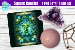 Funny Tarot Card Cocktail | Square Coasters Sublimation Product Image 1
