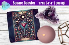 Funny Tarot Card Cocktail | Square Coasters Sublimation Product Image 1