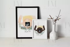 Watercolor Baby Bump Scan Photo PNG Design VARIATIONS Product Image 3