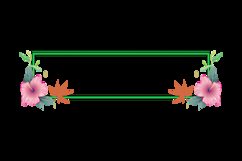 Frame and border horizontal banner with flower and floral Product Image 2