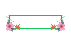 Frame and border horizontal banner with flower and floral Product Image 1