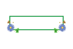 Frame and border horizontal banner with flower and floral Product Image 1