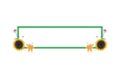 Frame and border horizontal banner with flower and floral Product Image 1