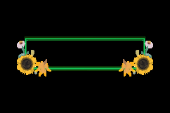 Frame and border horizontal banner with flower and floral Product Image 2