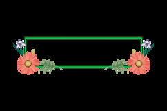 Frame and border horizontal banner with flower and floral Product Image 2