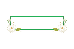 Frame and border horizontal banner with flower and floral Product Image 1