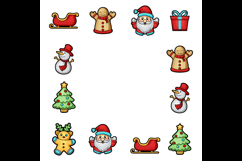 Frame art of christmas holiday isolated on white background Product Image 2
