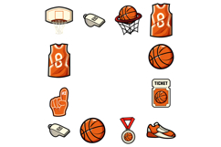 Frame art of sports basketball isolated on white background Product Image 1
