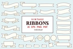 Banner-ribbon-Vintage-Image-Vector Frame-Border-Banner-Vintage Banner ribbon clipart Vector -Ribbon-Label-Ornament-Bundle-