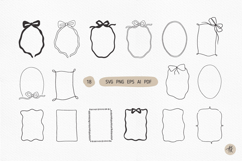 Fancy Frames SVG Bundle, Whimsy Border PNG Clipart Files Product Image 1