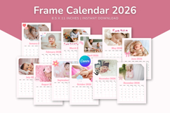 2026 Frame Calendar Canva Editable Template Product Image 1