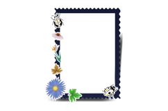 Frame collage photo with sticker decorative isolated Product Image 1