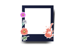 Frame collage photo with sticker decorative vector Product Image 1