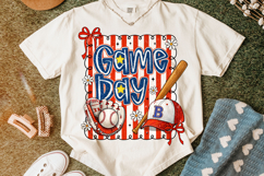 Baseball Coquette Bow Game Day PNG, Baseball Mama PNG Product Image 5