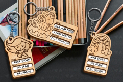 School Name Badge SVG | Back to School Keychain Product Image 2