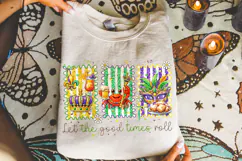 Mardi Gras PNG Sublimation, Fleur De Lis PNG, King Cake PNG Product Image 4
