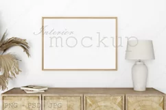 Living room frame mockup PSD JPG PNG Product Image 1