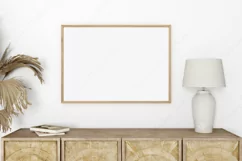 Living room frame mockup PSD JPG PNG Product Image 2