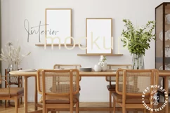Mock up frame in dining room, PSD PNG JPG Product Image 1