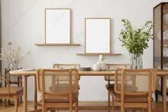 Mock up frame in dining room, PSD PNG JPG Product Image 2