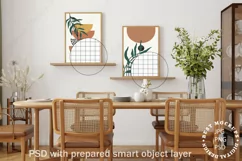 Mock up frame in dining room, PSD PNG JPG Product Image 3