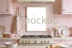 Kitchen frame mockup PSD PNG JPG Product Image 1