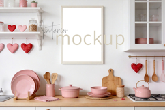 Kitchen frame mockup PSD PNG JPG Product Image 1