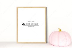 Frame Mockup Fall with Pink Pumpkin Product Image 1