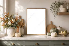 Kitchen frame mockup PSD PNG JPG Product Image 2