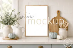 Kitchen frame mockup PSD PNG JPG Product Image 1