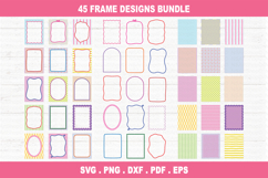 Decorative Frame SVG Bundle Hand Drown Whimsical Wavy Border Product Image 1
