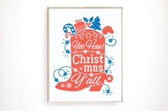 Cowboy Christmas SVG cut file Happy Howdy Printable design Product Image 4