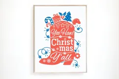 Cowboy Christmas SVG cut file Happy Howdy Printable design Product Image 4